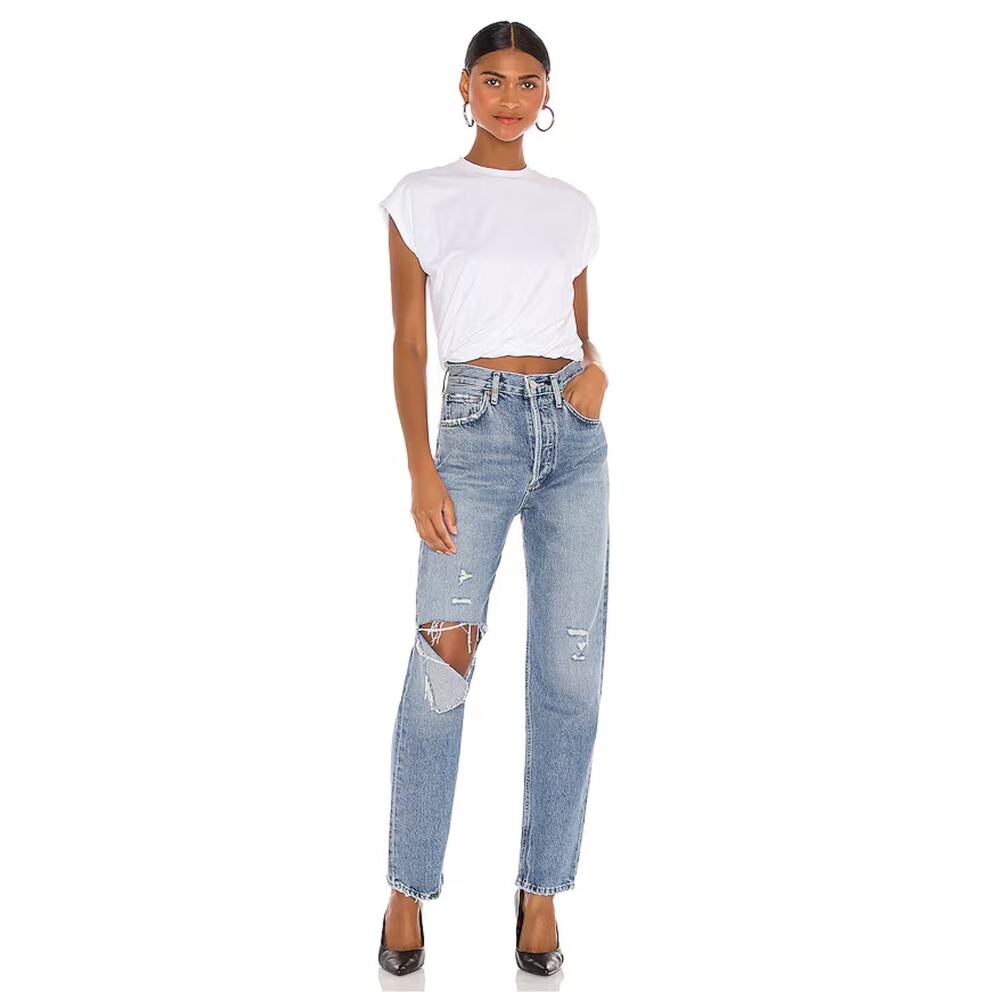 COPY - Agolde 90s Pinch Waist in Lineup Distress Straight Leg Jeans Size 26